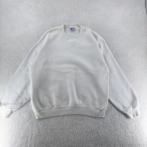 vintage 90s BLANK WHITE RUSSELL ATHLETIC CREWNECK SWEATSHIRT LARGE